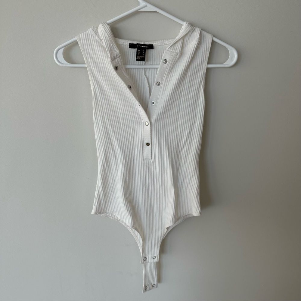 White bodysuit with hood